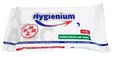 HYGIENIUM Antibakteriálne vlhčené utierky 15 ks