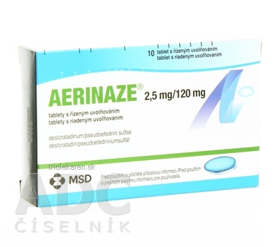 Aerinaze 2,5 mg/120 mg tablety 10 ks