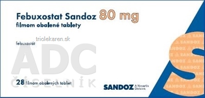 Febuxostat Sandoz 80 mg tablety 28 ks