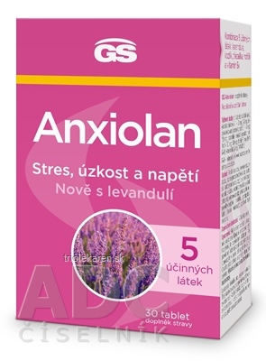 GS Anxiolan s levanduľou tablety 30 ks