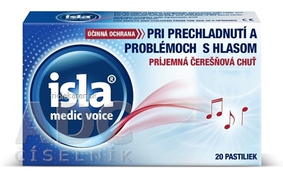 ISLA MEDIC voice pastilky čerešňová príchuť 20 ks