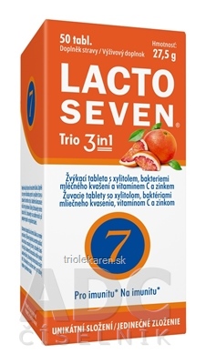 Vitabalans LACTOSEVEN Trio 3 in 1 žuvacie tablety 50 ks