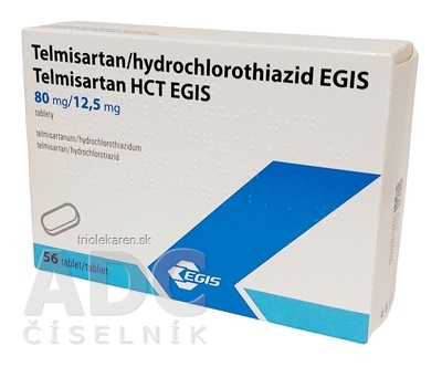 Telmisartan HCT EGIS 80 mg/12,5 mg tbl (blis.Al/Al) 1x56 ks