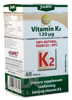 JutaVit Vitamín K2 prírodný 120 µg tablety 60 ks