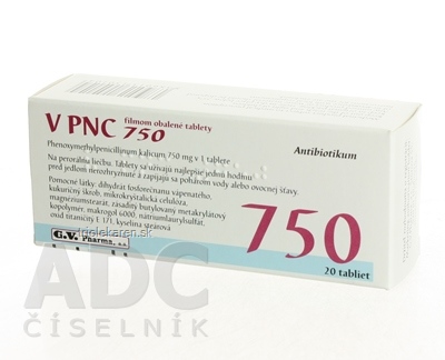 V PNC 750 tablety 750 mg 20 ks