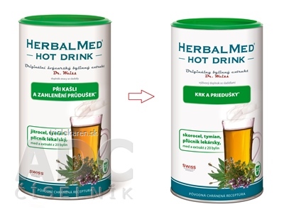 HERBALMED HOT DRINK kašeľ a priedušky 180 g