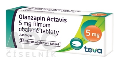 Olanzapin Actavis 5 mg Orodispergovateľné tablety 28 ks