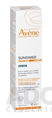 AVENE SUNSIMED PIGMENT SPF 50+ prevencia fotostarnutia a škvŕn od UV žiarenia 80 ml