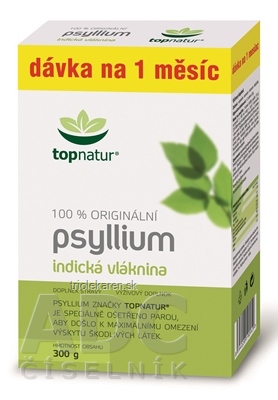 topnatur PSYLLIUM VLÁKNINA krabica prášok (dávka na 1 mesiac) 1x300 g