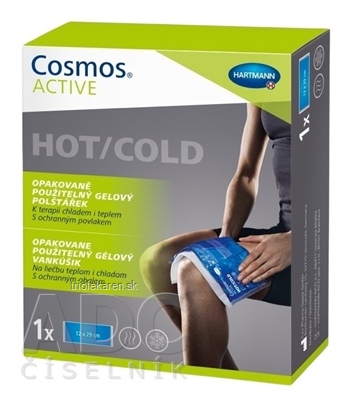 Cosmos ACTIVE Opakovane použiteľný gélový vankúšik hot/cold 12 x 29 cm1 ks