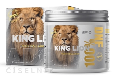 DELTA KING LION flex COLLAGEN 8 000 mg prášok na prípravu nápoja, rozpustný kolagén, prích