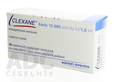 CLEXANE FORTE 15000 IU (150 mg)/1 ml sol inj (striek.inj.) s bezp.systémom (E) 10x1,0 ml