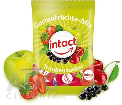 INTACT HROZNOVÝ CUKOR Gartenfrüchte Mix cukríky vrecko 75 g