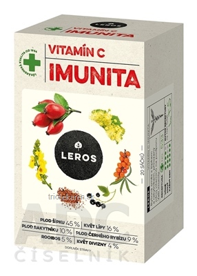 LEROS VITAMÍN C IMUNITA nálevové vrecká (inov. 2021) 20x2 g (40 g)