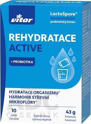 VITAR REHYDRATACE ACTIVE + PROBIOTIKA vrecúška 10 ks