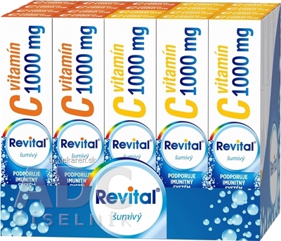 Revital vitamín C 1000 mg šumivý MIX BOX šumivé tablety 2 príchute 20 x 20 ks 1 set