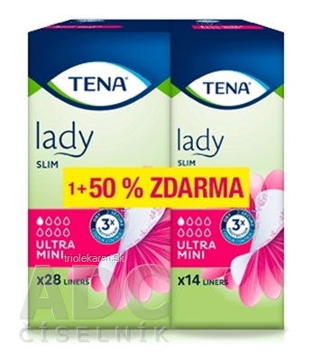 TENA Lady Slim Ultra Mini inkontinenčné slipové vložky 42 ks