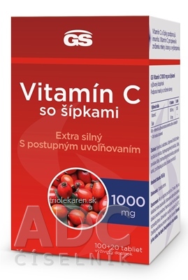 GS Vitamín C 1000 mg so šípkami tablety 120 ks