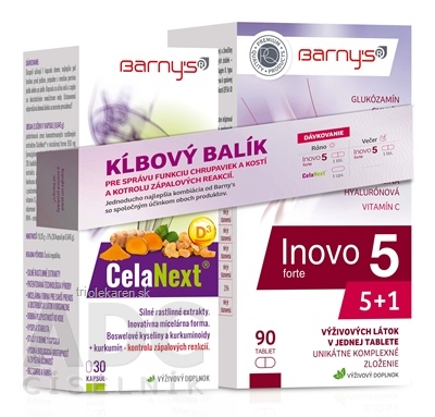 Barny's KĹBOVÝ balík Inovo 5 forte tbl 90 ks + CelaNext cps 30 ks, 1x1 set