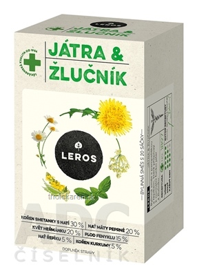 LEROS PEČEŇ A ŽLČNÍK vrecúška 20 x 1,5 g