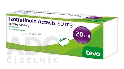 Isotretinoin Actavis 20 mg kapsuly 30 ks