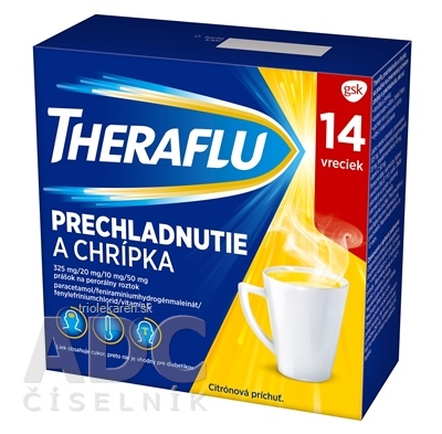 THERAFLU PRECHLADNUTIE A CHRÍPKA vrecúška 14 ks