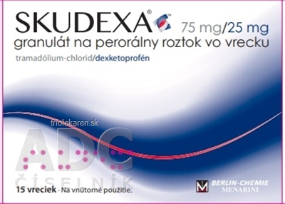 Skudexa 75 mg/25 mg granulát na perorálny roztok 15 ks