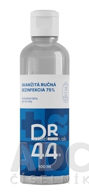 DR.44 OKAMŽITÁ RUČNÁ DEZINFEKCIA antibakteriálny gél (75% etanol) 1x100 ml