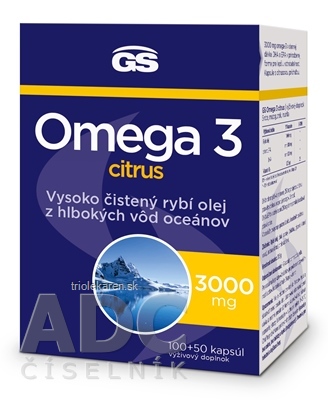 GS Omega 3 citrus cps (inov.2023) 100+50 (150 ks)