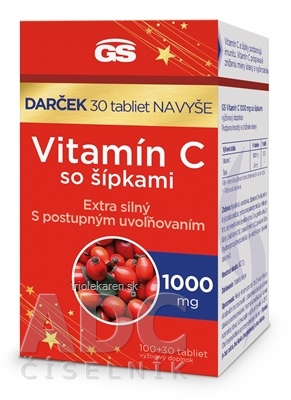 GS Vitamín C 1000 mg so šípkami tablety 130 ks