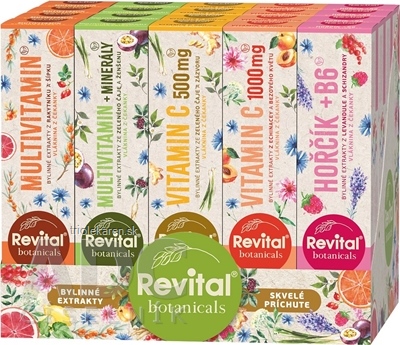 Revital Botanicals MIX BOX šumivé tablety s bylinnými extraktmi mix 5 produktov 400 ks