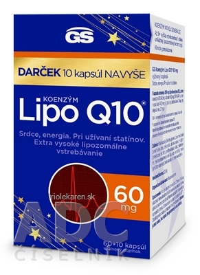 GS Koenzým Lipo Q10 60 mg kapsuly 70 ks