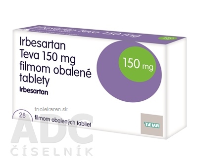 Irbesartan Teva 150 mg filmom obalené tablety 28 ks