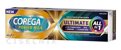 COREGA POWER MAX ULTIMATE ALL IN 1 fixačný krém na zubné náhrady 40 g