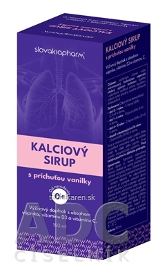 Slovakiapharm KALCIOVÝ SIRUP s príchuťou vanilky 150 ml