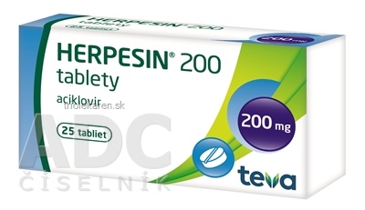 HERPESIN 200 tbl 200 mg (blis.PVC/Al) 1x25 ks