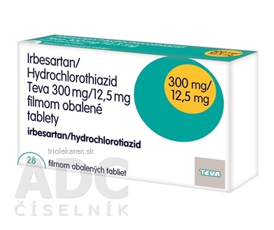 Irbesartan/Hydrochlorothiazid Teva 300 mg/12,5 mg tablety 28 ks