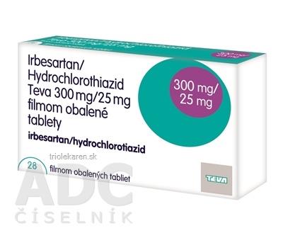 Irbesartan/Hydrochlorothiazid Teva 300 mg/25 mg tablety 28 ks