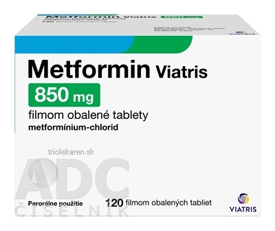 Metformin Viatris 850 mg tablety 120 ks