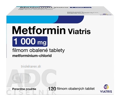 Metformin Viatris 1000 mg tablety 120 ks