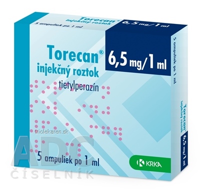 Torecan injekčný roztok 6,5 mg/1 ml sol inj (amp.skl.) 5x1 ml