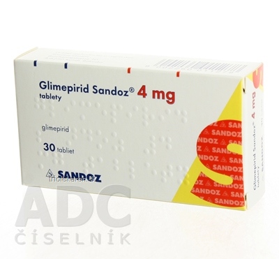 Glimepirid Sandoz 4 mg tablety 30 ks