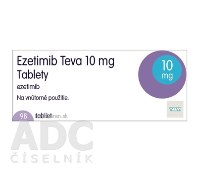 Ezetimib Teva 10 mg tablety 98 ks