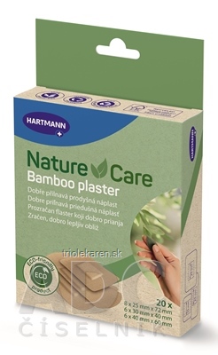 Nature Care Bamboo plaster náplasť priedušná 3 veľkosti 20 ks