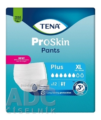 TENA Pants Plus XL naťahovacie inkontinenčné nohavičky 12 ks