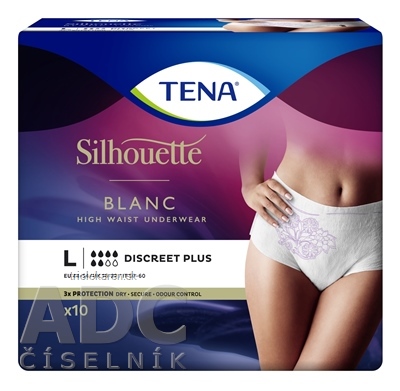 TENA Silhouette Discreet Plus L dámske naťahovacie inkontinenčné nohavičky 10 ks