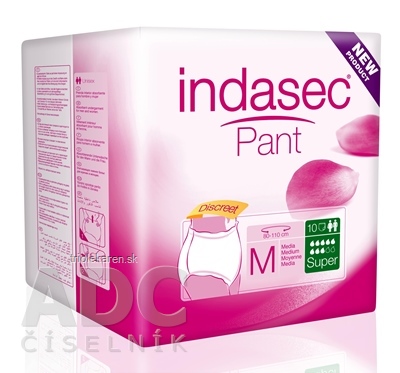 Indasec Pant Super M plienkove nohavičky navliekacie, boky 80-110 cm, savosť 1900 ml, 1x10