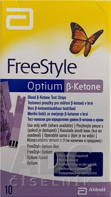 FreeStyle Optium ß-Ketone testovacie prúžky 1x10 ks