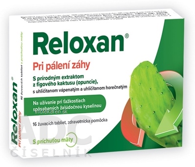 Reloxan žuvacie tablety s príchuťou mäty 16 ks