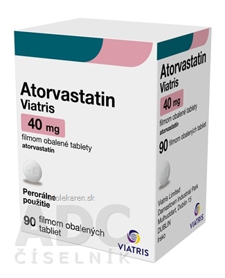 Atorvastatin Viatris 40 mg tablety 90 ks